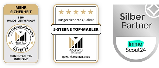 Immobilienmakler Siegel Experte ImmoScout24 Silber Partner