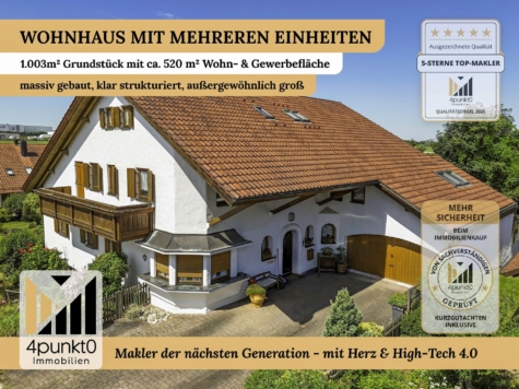 Wohnhaus mit mehreren Einheiten – ca. 520 m² Wohn- & Gewerbefläche, 86653 Monheim, Mehrfamilienhaus
