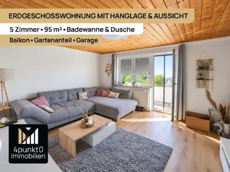 Reserviert: 5 Zimmer, große Wohnküche und Weitblick über das Ries – Haustiere nach Absprache, 86744 Hainsfarth, Erdgeschosswohnung
