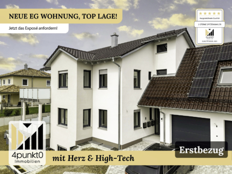 Moderne EG Wohnung mit Terrasse und Garten in ruhiger Lage – Erstbezug, 86709 Wolferstadt, Erdgeschosswohnung