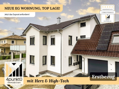 Schöne, neue EG Wohnung mit Terrasse und Garten in ruhiger Lage – Erstbezug, 86709 Wolferstadt, Erdgeschosswohnung