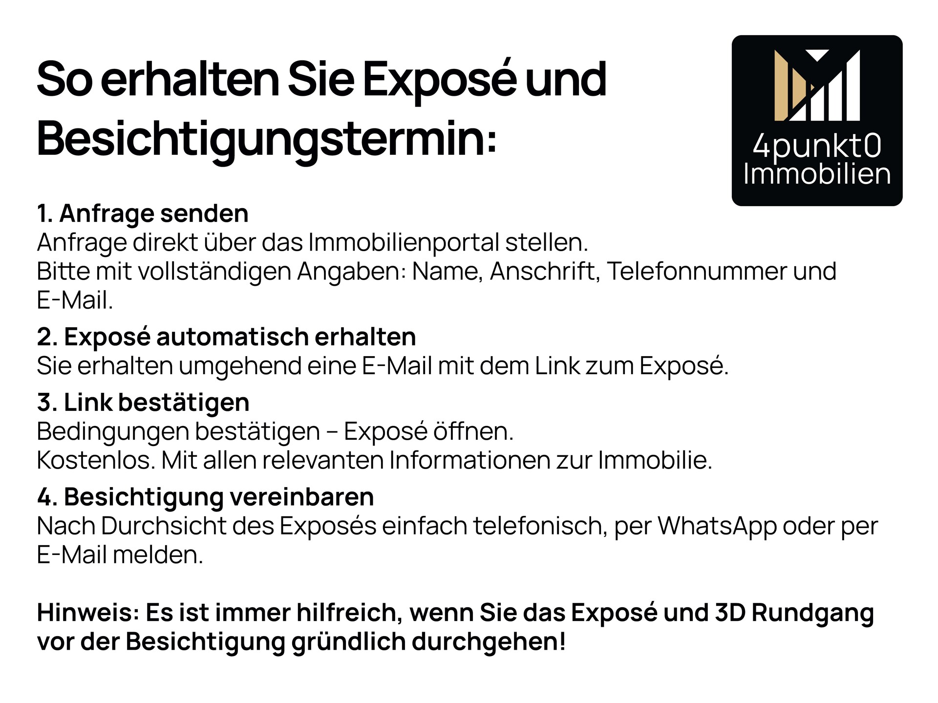 Anweisung Exposé