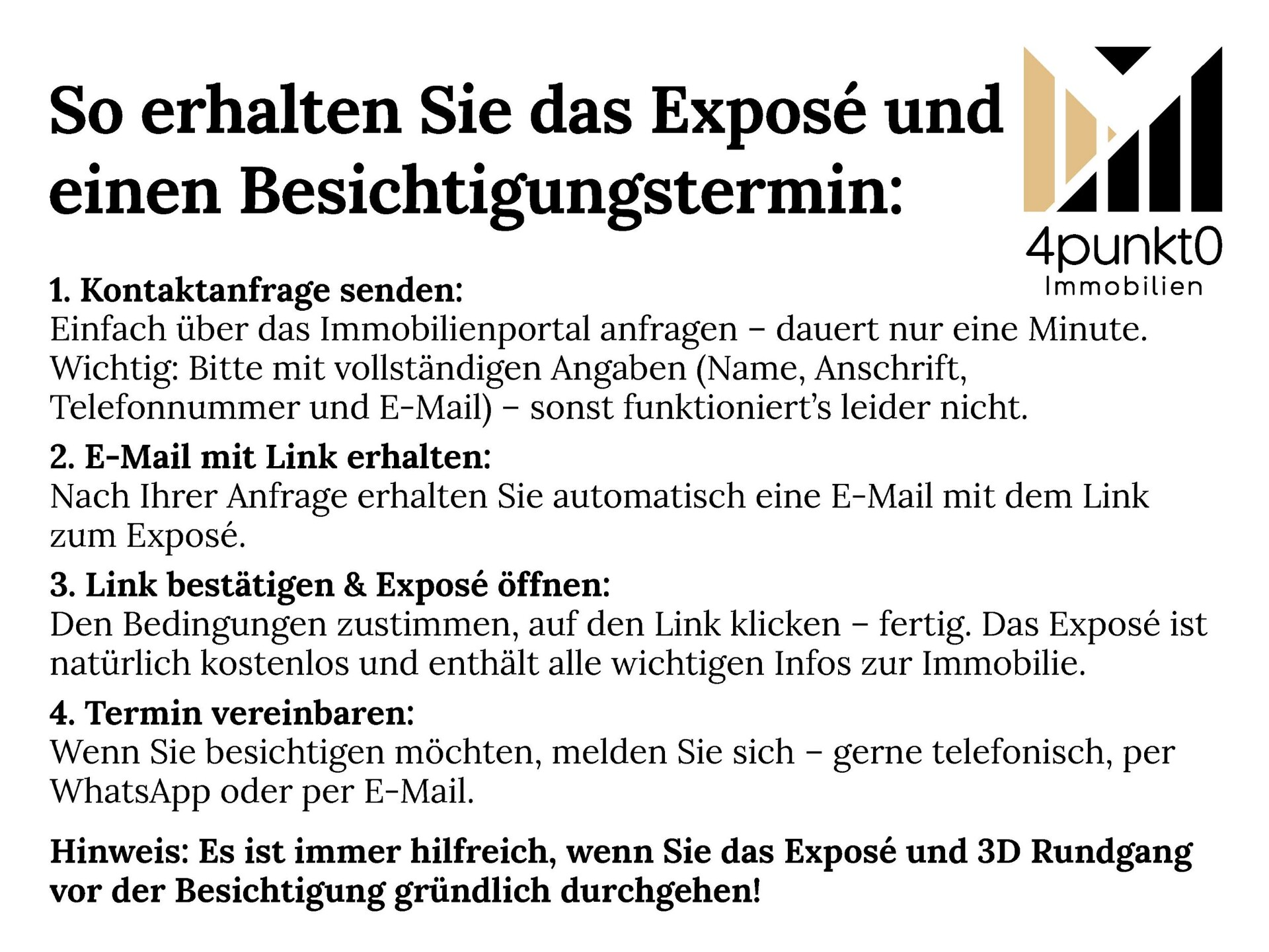 Anweisung Exposé